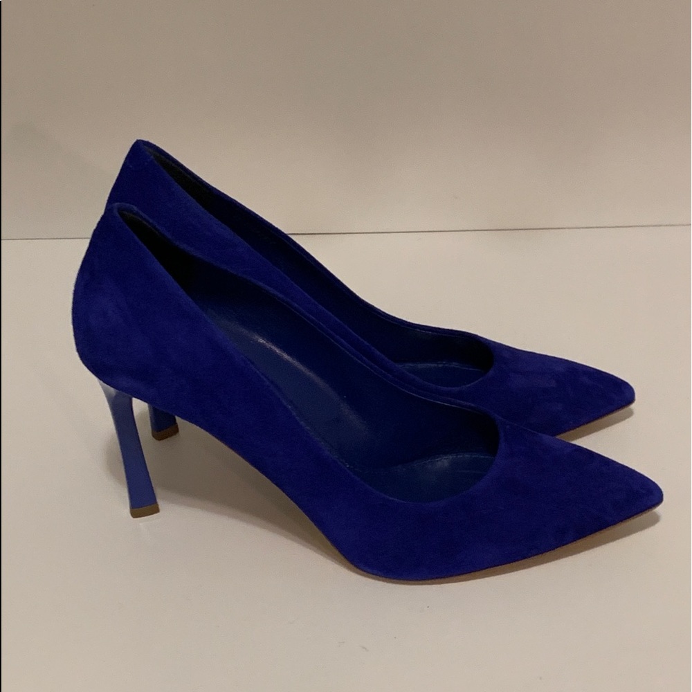 HUGO BOSS Colbalt Blue Suede Heels US 10/ EU 40